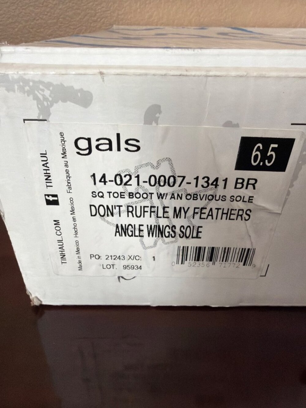 Tin Haul Boots Don't Ruffle My Feathers Angel Wing Womens Sz 6.5 Used w/Box RARE - Picture 9 of 16